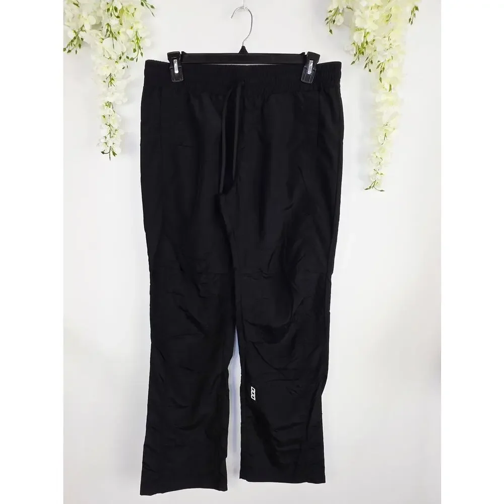 Lorna Jane Track Pants Large Black Drawstring Athletic Athleisure Y2K Gorpcore